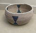 Oval Basket with Blue Diamonds